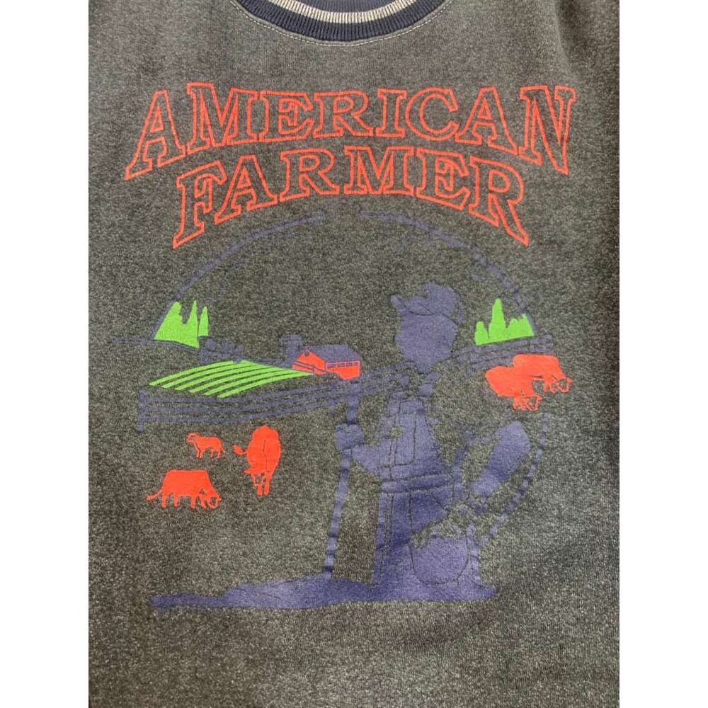 The Vintage Twin Graphic Sweatshirt Medium American Farmer Crewneck Real Vintage - Picture 2 of 8